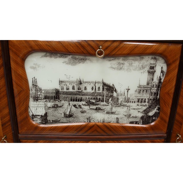 Italian Highboard Buffet with House Bar in the style of Rigamonti, 1940s For Sale - Image 6 of 11