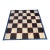 Handmade Reversible Cotton Vegetable Dyed Cream, Brown and Blue Checker Board Area Rug-8'x8' For Sale