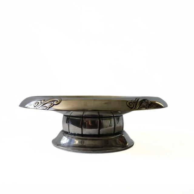 Silver Plated Bowl on Foot from Jugend Design, Sweden, 1900s For Sale - Image 3 of 9