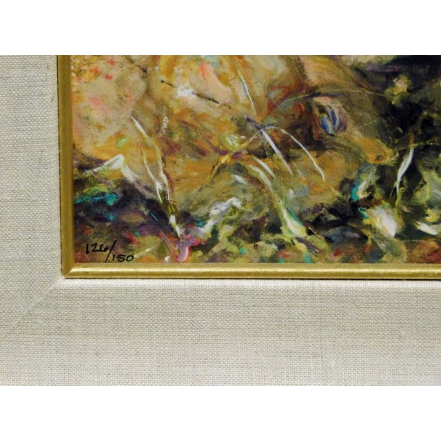 Impressionist Royo "Fall" From the Four Seasons Suite Signed &Numbered Art Board Flower Framed For Sale - Image 3 of 4