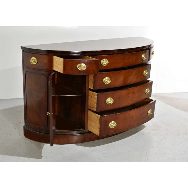 Mid Century Hepplewhite Style Demi Lune Buffet Console Travis Court Mid Century Hepplewhite Style Demi Lune Buffet Console Travis Court