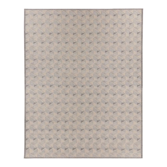 Oversized Contemporary Scandinavian Style Mohair &Wool Flatweave by Rug & Kilim, India For Sale