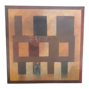 Abstract Geometric Mixed Media Painting by Robert M. Bradshaw, Signed, (24” X 24”)