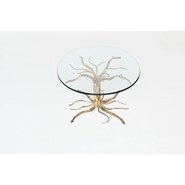 Brutalist Brutalist Tree Shaped Coffee Table in Iron and Glass by Salvino Marsura, 1960s For Sale - Image 3 of 8