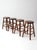 Farmhouse Vintage Wood Farmhouse Stools Set of 4 For Sale - Image 3 of 14