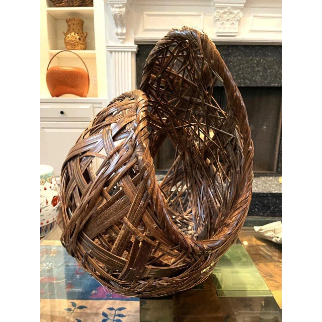 Wood Contemporary Japanese Bamboo Art Sculpture Yamaguchi Ryuun For Sale - Image 7 of 13