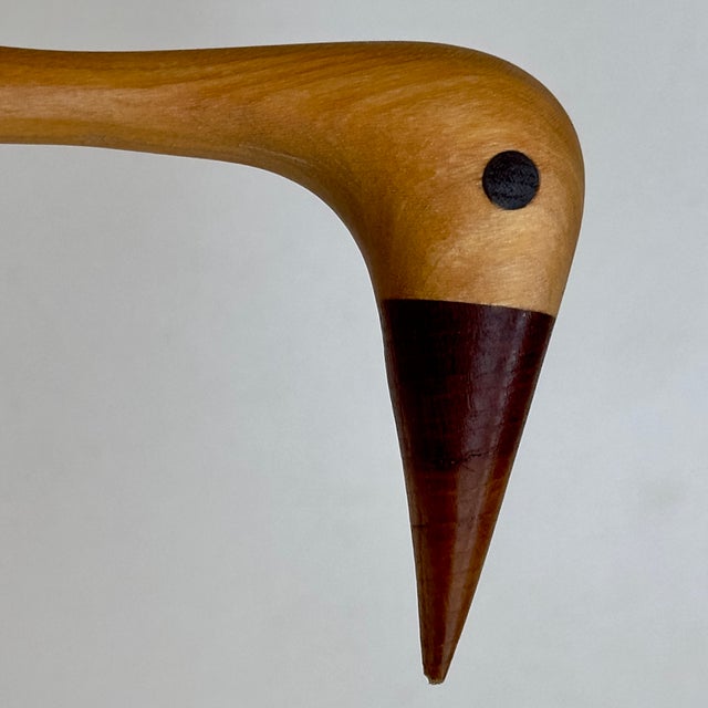 Mid-Century Modern Milwerk Mid-Century Modern Handcrafted Wood Heron Sculpture, 2022 For Sale - Image 3 of 15