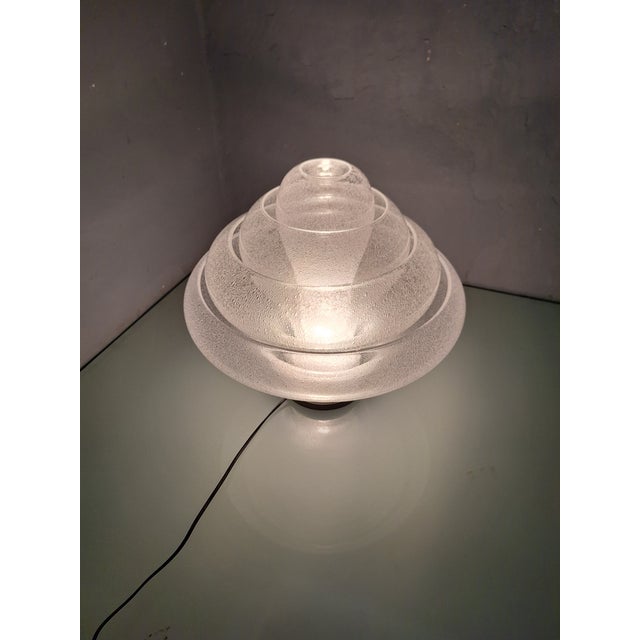 Metal Lotus Pullegous Table Lamp in Murano Glass by V. Nason for Mazzega, 1980s For Sale - Image 7 of 18
