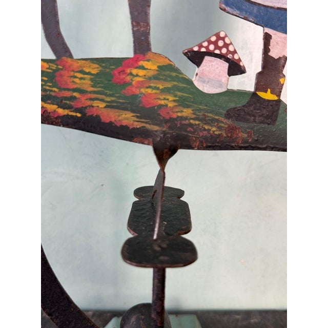 Mid 20th Century Vintage Folk Art Little Red Riding Hood and Wolf Balancing Sculpture For Sale - Image 5 of 8