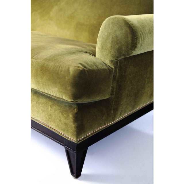 Late 20th Century Vintage Velvet Sofa - Classic Custom Upholstered For Sale - Image 5 of 8