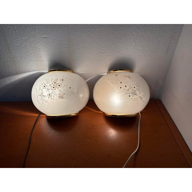 Glass Glass Wall Lights, 1970s, Set of 2 For Sale - Image 7 of 11