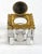 Antique Rococo Style Square-Cut Crystal and Brass Inkwell For Sale In New York - Image 6 of 7