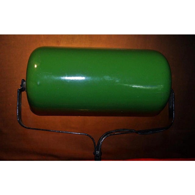 Belgian Art Deco Green Enamel Adjustable Desk Lamp from Sevadac, 1920s For Sale - Image 12 of 17