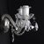 20th Century 2-Light Wall Sconce with Crystal Arms, Italy For Sale - Image 4 of 7