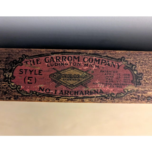 Early 20th Century Antique the Carrom Company Game Board Style E #1 Archarena For Sale - Image 5 of 12