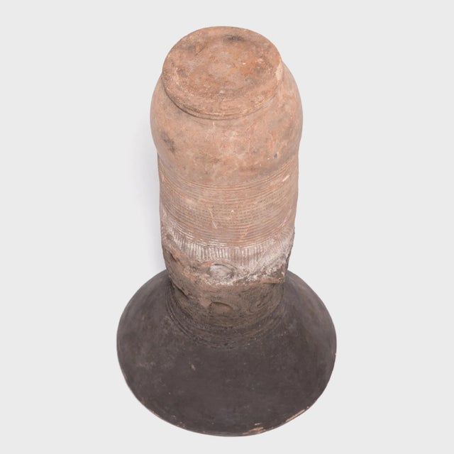 Tribal Nupe Terracotta Vessel Support, C. 1900 For Sale - Image 3 of 7