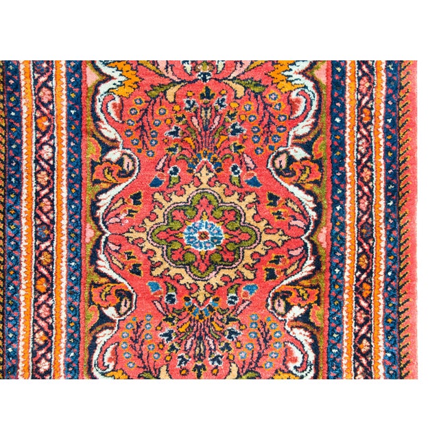 Salmon Early 20th Century Persian Mehraban For Sale - Image 8 of 16