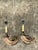 These vintage brass wall sconces bring sculptural mid-century modern character to a room with a pair of gracefully twisted...