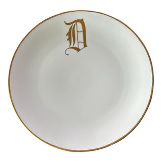 Early 20th Century Century 13" Monogram D Platter, Germany For Sale