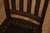 Mission Style Antique Oak Rabbit Ear Side Chair With Leather Seat For Sale - Image 9 of 18