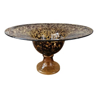 Art Deco Murano Glass Cake Stand attributed to Vittorio Zecchin For Sale