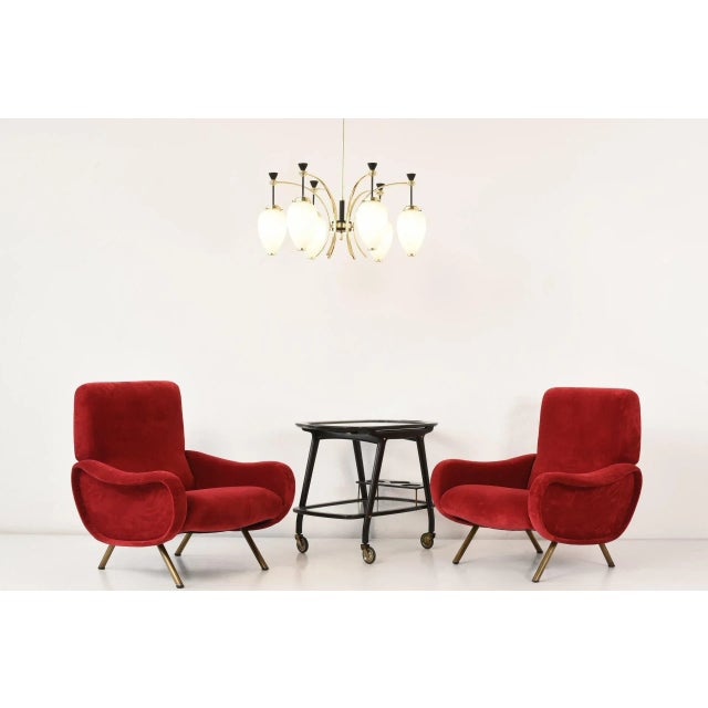 6-Light Chandelier by Bruno Gatta for Stilnovo, 1950s For Sale - Image 10 of 14
