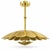 Handmade Brass Floral Ceiling Light, Vintage Lotus Flower Chandelier, Hammered Brass Pendant Light, Scalloped Ceiling Fixture For Sale - Image 4 of 13