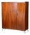Bauhaus Wardrobe in Chromed Steel and Walnut by Slezak, Czech, 1930s For Sale