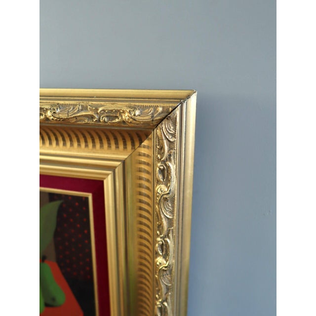 Mid-Century Modern 'Lily of the Valley With Pears' Vintage Original Still Life Oil Painting by Swedish Artist Eric Cederberg (1897-1984), Framed For Sale - Image 9 of 12