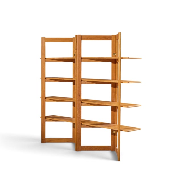 Wood Kurt Østervig Style Mid Century Teak Bookshelf Room Divider For Sale - Image 7 of 9