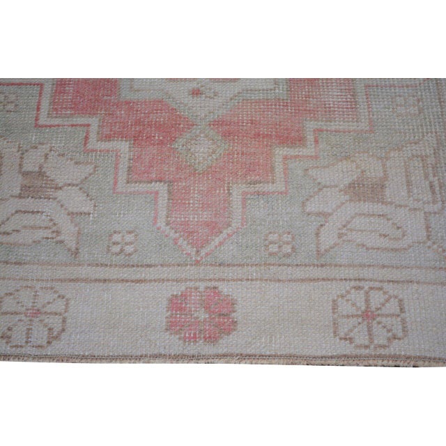 1950s Vintage Turkish Anatolian Hand Knotted Wool Rug, 2'7''x9' For Sale - Image 5 of 5