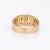 Late 20th Century Vintage 70s Nugget Ring 24k Gold Diamond Sz 7 14k Stacking Band Fine Jewelry For Sale - Image 5 of 7