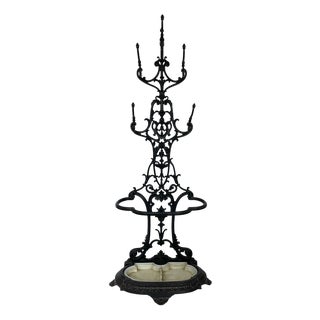 Art Nouveau Style Parisian Brasserie Coat Rack in Cast Iron, 19th Century For Sale