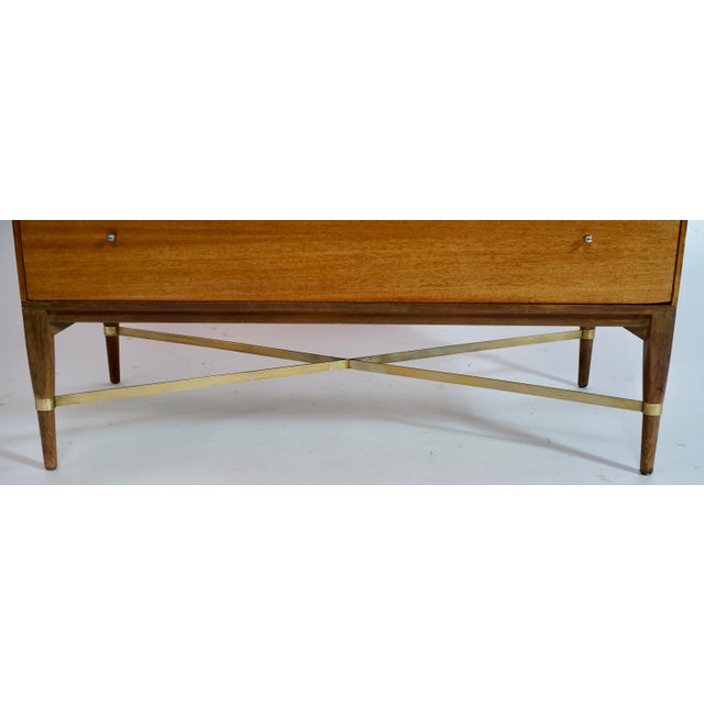 1960s Mid-Century Modern Brass X Base Dresser Designed by Paul McCobb for the Calvin Furniture Company For Sale - Image 10 of 11