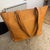 Modern 1990s Brown Leather and Fabric Tote Bag by Fendissime For Sale - Image 3 of 12