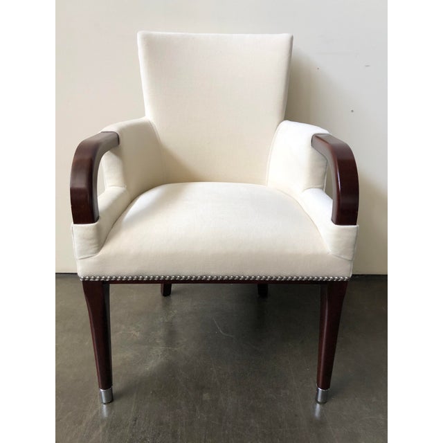 Ralph Lauren Home Brook Street Dining Arm Chair in Velvet Chairish
