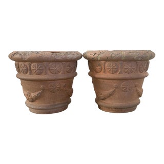 19th Century Pair of Terracotta Planters / Jardinieres For Sale