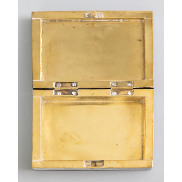 Brown Art Deco English Faux Tortoise Shell & Mother of Pearl Box For Sale - Image 8 of 11