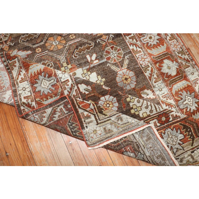 Antique Zabihi Collection Persian Malayer Wide Runner - 4'6" x 10'11" For Sale - Image 4 of 10