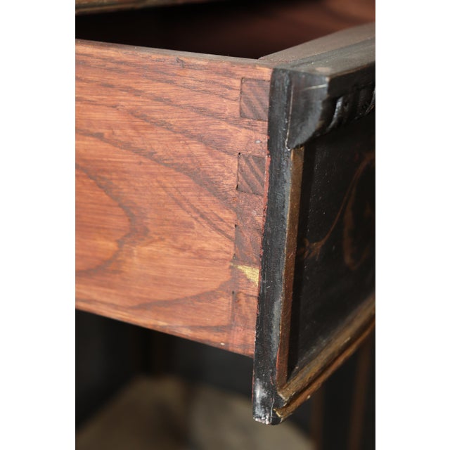 Pair of Antique Faux Marble Paint Decorated French Directoire Console Tables For Sale - Image 12 of 12