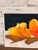 1990s Original Signed Oil Pastel Still Life – Vibrant Oranges & Yellow Fruit, Unknown Artist For Sale - Image 4 of 6