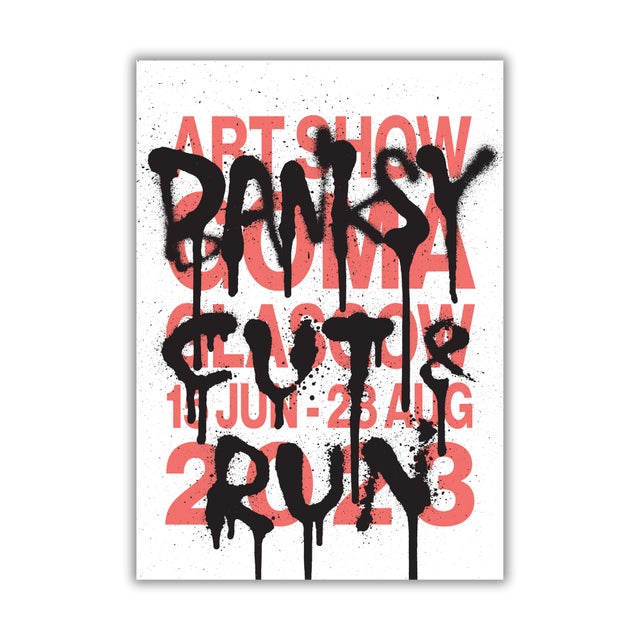 Banksy - Beautiful original set of 2 lithographis offset posters on thick quality paper for artist exhibition in 2023....