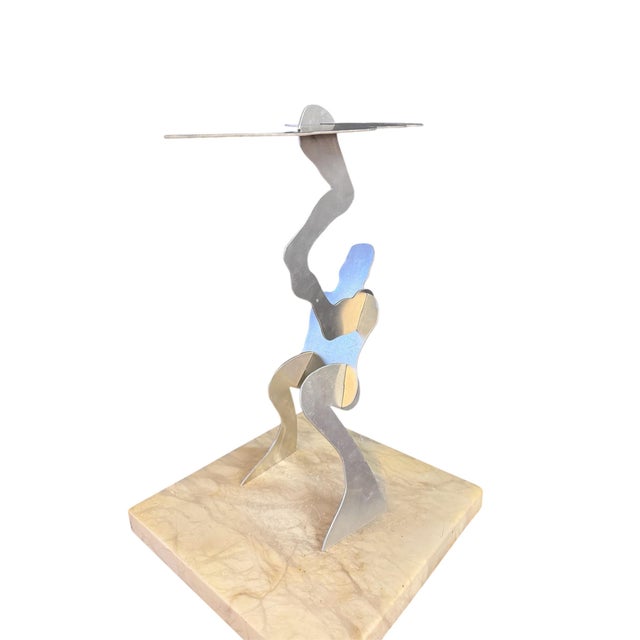 Mid-Century Modern 1970s “The Test” by William Dickey King – Aluminum Figural Sculpture Mid Century For Sale - Image 3 of 8