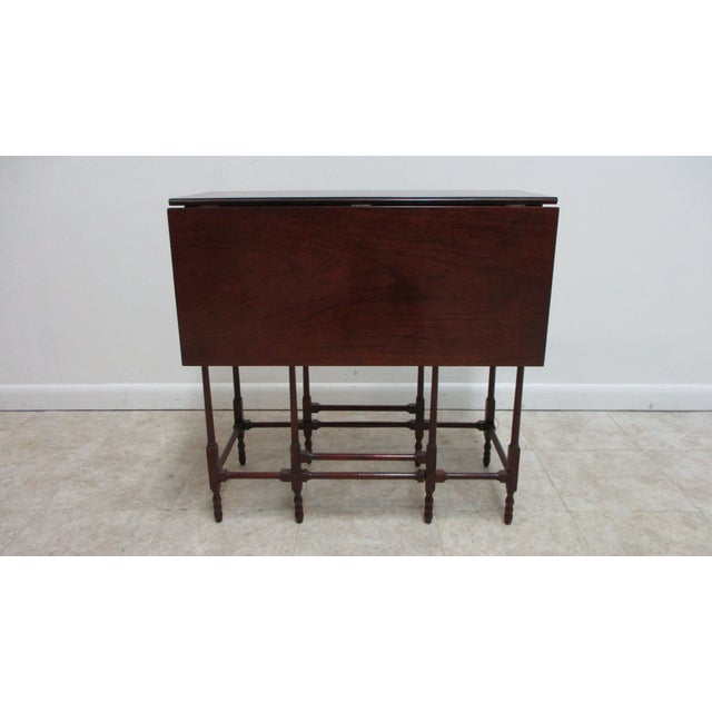 Vintage Baker Furniture Historic Charleston Drop Leaf Gateleg Mahogany