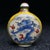 Vintage Chinese Cloisonné Enamel Snuff Bottle With Blue Dragon Motif For Sale - Image 4 of 9