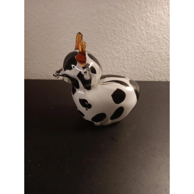 GORGEOUS NEW Art Glass 6" Cow Figurine. This stunning 6" art glass cow figurine is a must-have for collectors! Made of...