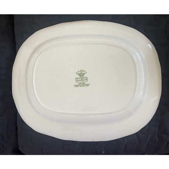 Mason's Ironstone Mid 20th Century Mason's Transferware Green Serving Set of 4 For Sale - Image 4 of 14
