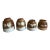Vintage Mid Century Studio Pottery Canister Set of 4 With Cork Lids Signed Lair For Sale