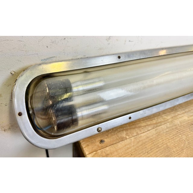 Industrial Aluminium Hanging Tube Light, 1970s For Sale - Image 10 of 18