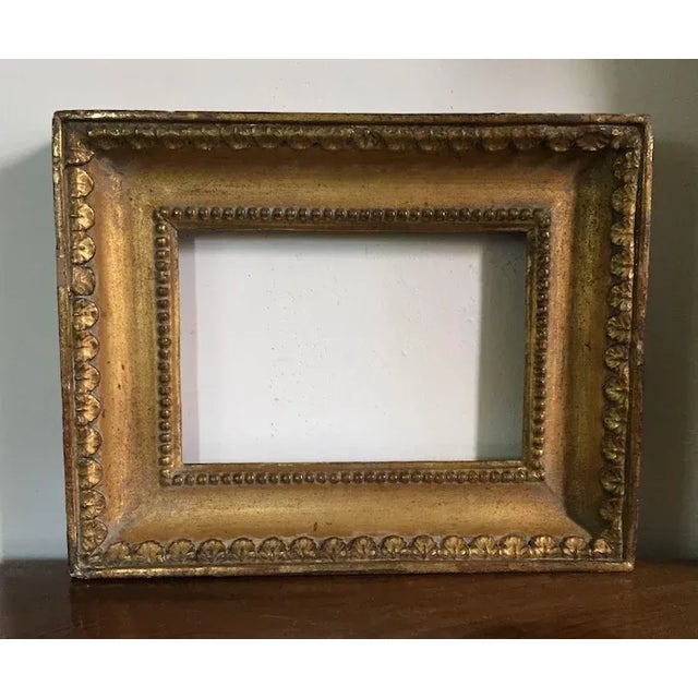 19th Century 1820s French Empire Gilt Wood Picture Frame For Sale - Image 5 of 11